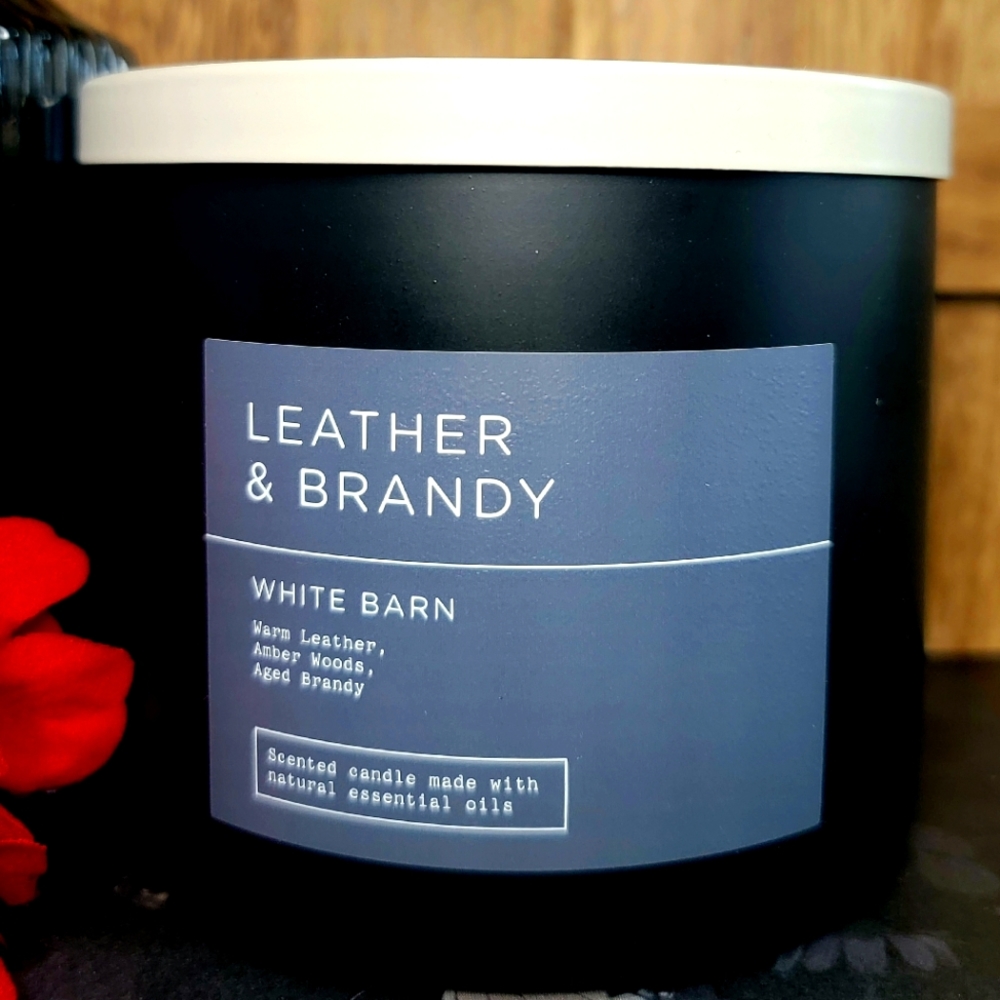 Bath & Body Works Leather & Brandy 3-Wick Candle